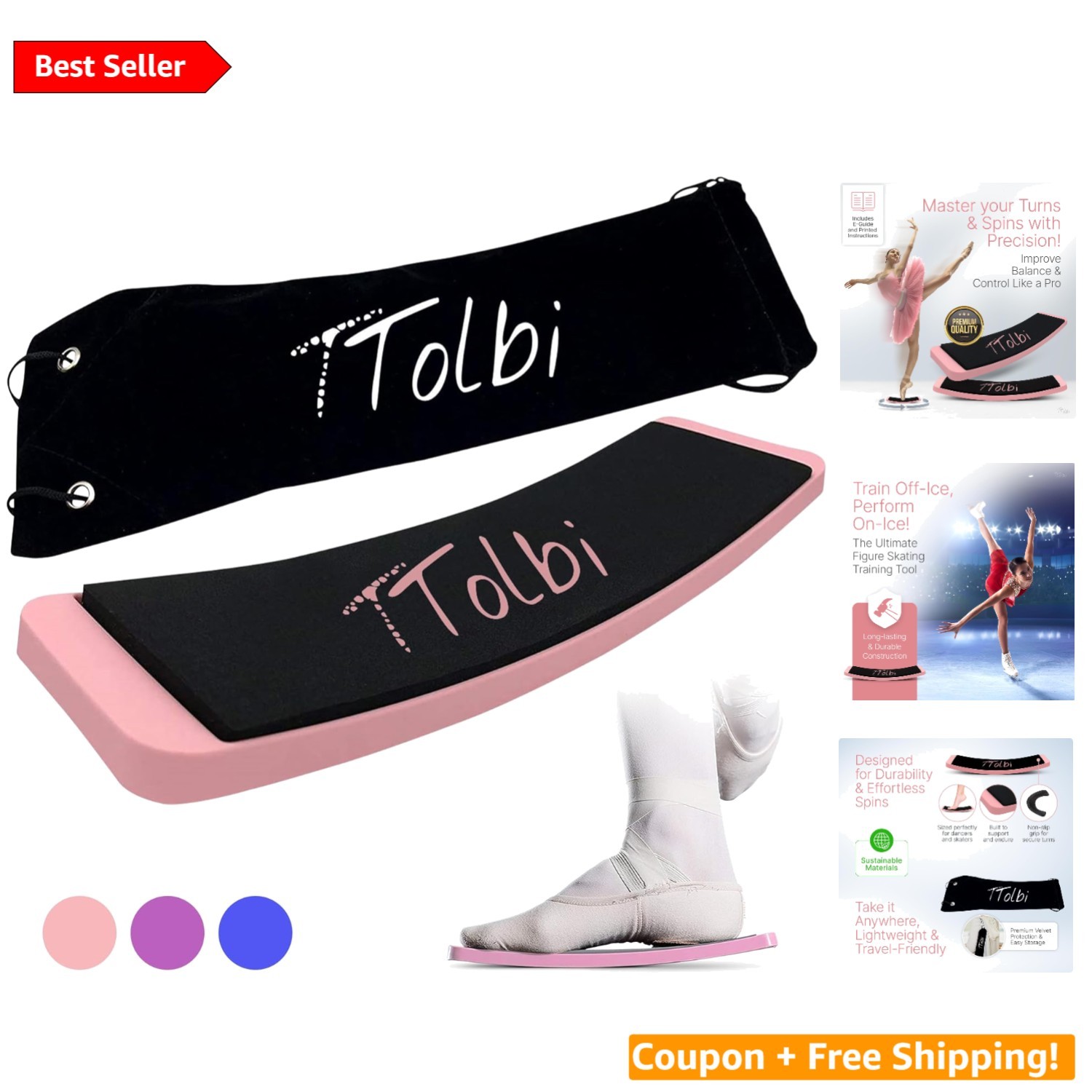 Ergonomic Dance & Skating Turn Board - Boost Technique & Performance Anywhere!