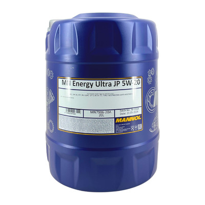 MANNOL Energy Ultra JP 5W-20  20 Liter Motoröl API SN, ILSAC GF5, FORD M2C948