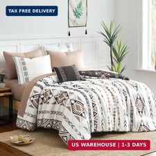 Geniospin King Size Comforter Set- 7 Pieces Boho Bed in a Bag, Western Bedding S