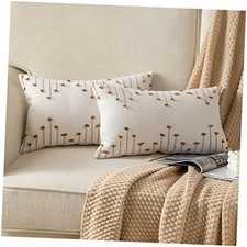 Boho Throw Pillow Covers 12x20 Set of 2 20" x 12" Pack of 2 Brown Beige