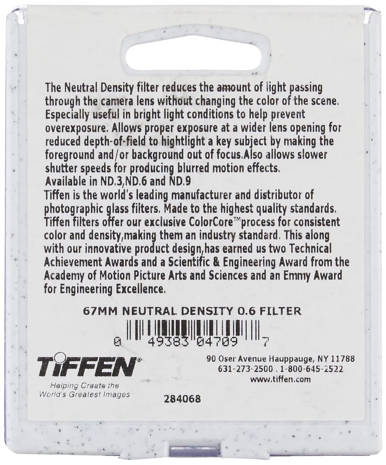 Tiffen 67Mm Neutral Density Glass Filter 4X 0.6 Light Reduction Photography Tool - Image 3 of 4