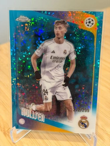 Dean Huijsen Aqua Mini Diamond /299 2025-26 Topps Chrome Uefa Club Competitions