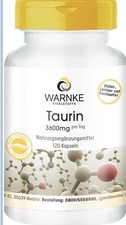 Warnke Vitalstoffe Taurin 3600mg 120 Capsules Exp Date 01/2027