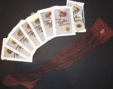 8 Pr Vintage Seamed Fully Fashioned Nylon Stockings CUBAN HEEL KEYHOLE Sz 9 NOS