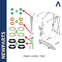 Satz Dichtungen EinspritzdüSen FüR Mini One D Cooper D 2006-2010 13537804979