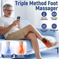 Electric Foot Ankle Massager Relieve Ankle Pain 5 Heat Levels, 3 Vibration Modes