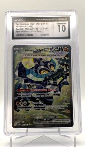Cornerstone Mask Ogerpon ex 215/167 Special Illustration Rare SIR GEM CGC 10