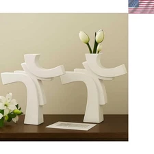 Artistic Concrete Vases Set - 17-inch Handcrafted Design for Contemporary Spaces