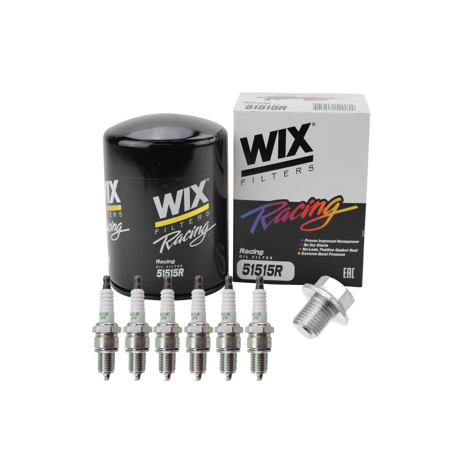 Wix Engine Oil Filter  NGK 6 V-Power Spark Plugs kit for Land Cruiser L6 F 3FE
