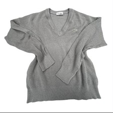 Vintage Lacoste Chemise Green Textured Sweater Pullover Size Small RARE