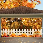 Fall Thanksgiving Garage Door Cover Decorations Banner Backdrop 7x16ft,Large ...