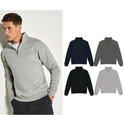 Kustom Kit Regular fit ¼-zip sweatshirt - Tear-out label