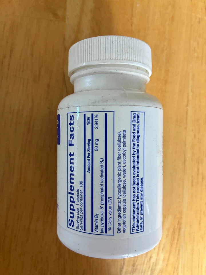 Pure Encapsulations P5P 50 — активная витаминная добавка B6 180 капсул - Изображение 2 из 3