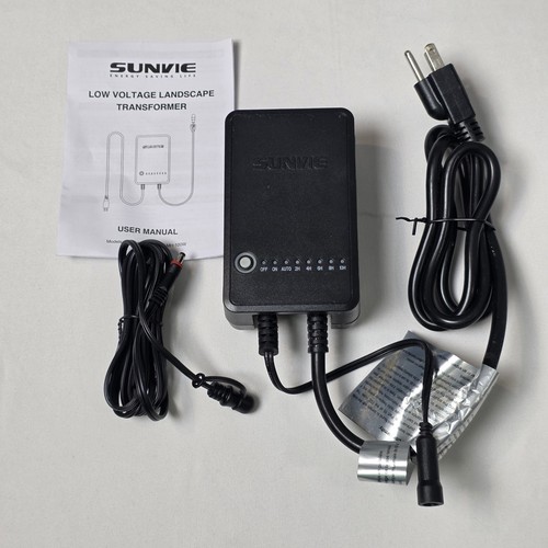 SUNVIE 60W Low Voltage Landscape Transformer with Timer and Photocell Sensor