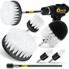 6Pack Drill Power Scrubber Cleaning Extended Long Attachment Set All Purpose ...
