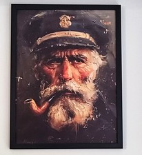 LEINWAND BILD, Alter Seemann, 30 cm  x  40 cm, ohne Rahmen nur die Leinwand