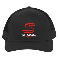 Ayrton Senna Black Trucker Hat Cap Adult Size