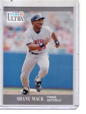 1991 Fleer Ultra - #191 Shane Mack Minnesota Twins baseball card 