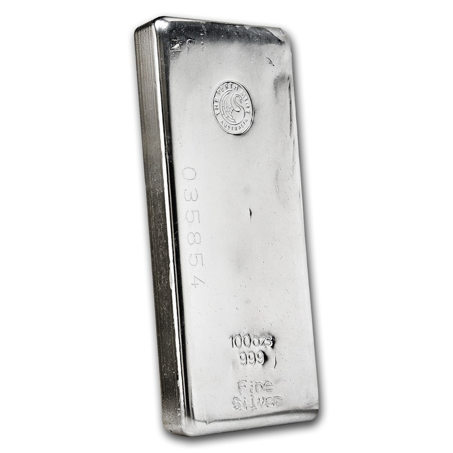 100 Ounce Perth Mint .999 Fine Silver Bar 100oz. | eBay