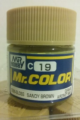Gunze Sangyo ''Mr Color'' acrylic paint C-19 Sandy Brown 10ml. 