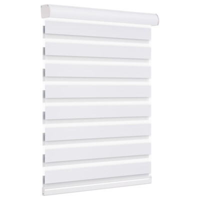 Zebra Dual Roller Blinds Horizontal Window Shades Blinds Easy to Install