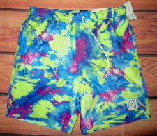 MENS AMERICAN EAGLE TIE DYE DRAWSTRING LINED SWIM BOARD SHORTS SIZE S
