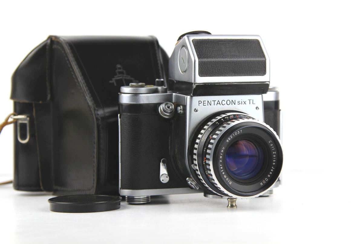 Camera PENTACON Six TL Lens Carl Zeiss Jena Biometar 2.8/80 DDR Medium format