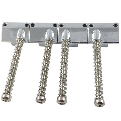 Chrome Omega Bass Bridge Replacement Saddles Fits Leo Quan Badass 