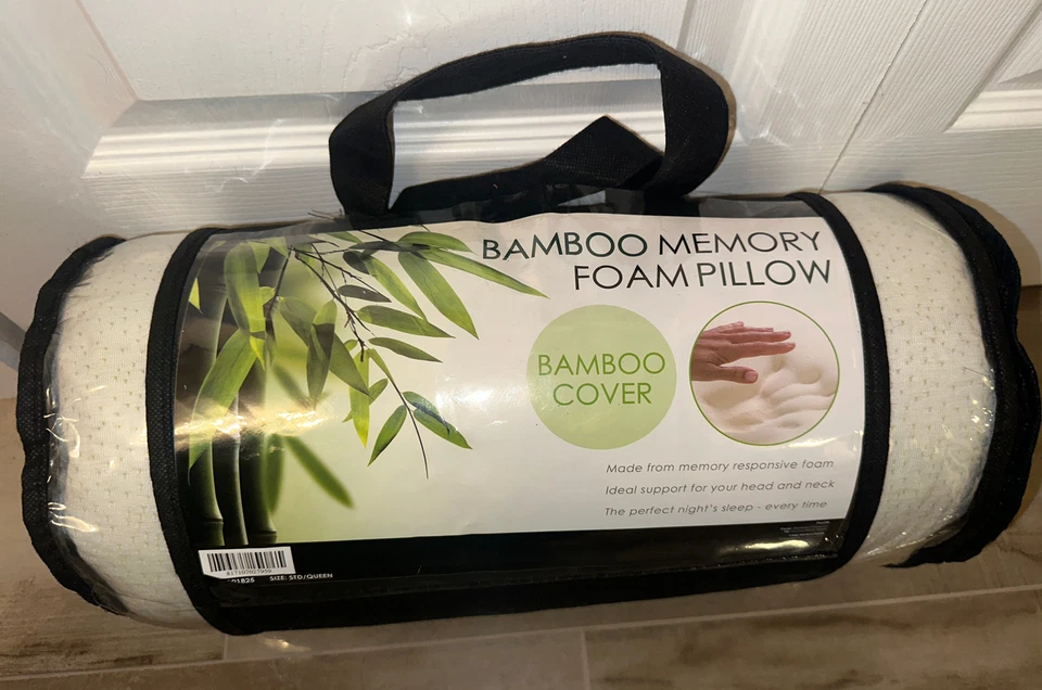 Almohada de espuma viscoelástica Queen bambú triturada almohada hipoalergénica Foto 2 de 3