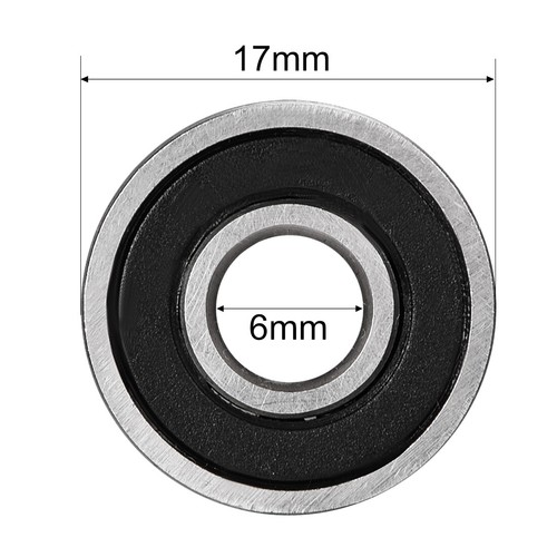 20pcs 606-2RS Deep Groove Ball Bearings Double Sealed 6mmx17mmx6mm Steel Z1 - Foto 5 di 5