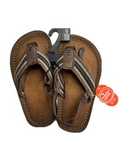 Boys Faux Leather Flip Flops Thong Sandals Wonder Nation
