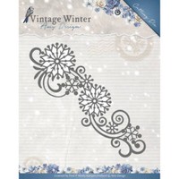 Stanzschablone - Amy Design -Vintage Winter - Schneeflocken BordüRe