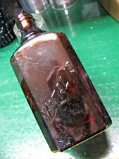VITALIS  ONE QUART AMBER BOTTLE 8''  TALL  DURAGLASS  VINTAGE ORIGINAL