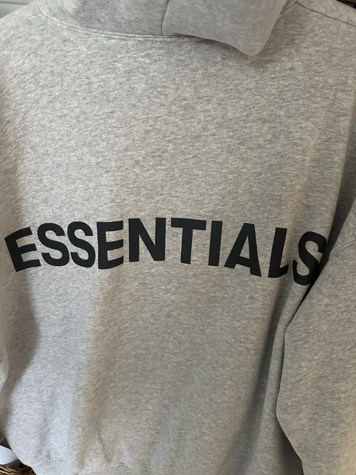 ESSENTIALS 3M FOG HOODIE Farina d'avena leggera W19 RARA Fear Of God riflettente taglia L