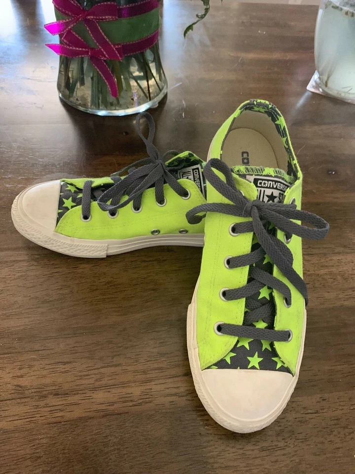 CONVERSE ALL STARS GIRL'S YOUTH SIZE 3 CANVAS CUSTOM "ADDISON" NAME  — 第 2/4 张图片