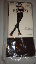 New Manzi MOKA Super Opaque tights Dark Brown Size 4L 40-46"