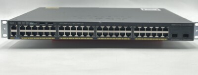 Cisco WS-C2960XR-48FPD-I 48-port GbE PoE+ 2-port SFP+ Switch /w 2x PSU & Stack