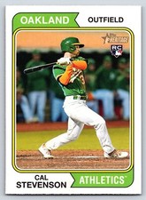 Cal Stevenson Rookie Oakland Athletics 2023 Topps Heritage #176 17566