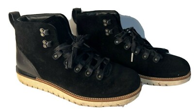 COLE HAAN Grand Explore Black Suede Hiker Boot Shoes Men