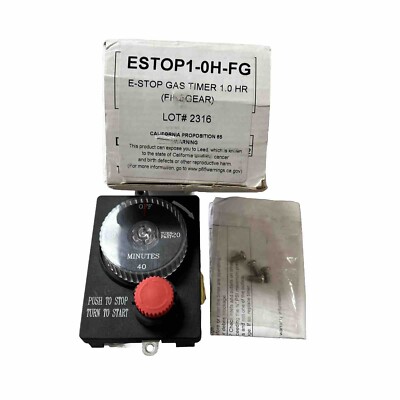 NEW Firegear Mechanical Timer with Emergency Shut-Off, 1-Hour