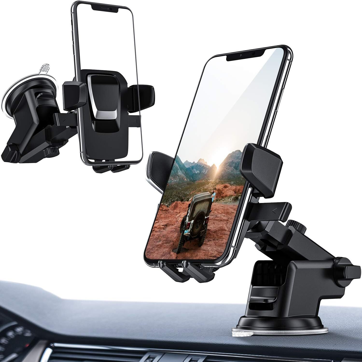 Car Phone Mount Dashboard Car Phone Holder Washable Strong Sticky Gel Pad Fit-image