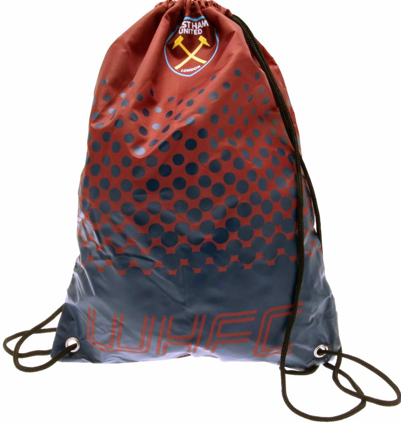 West Ham United FC Calcio Scuola SPORTS Gym Kit Martelli Coulisse Borsa Nuoto Fd