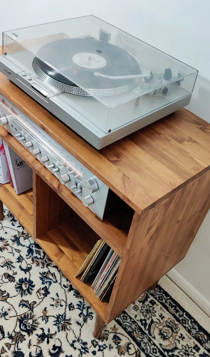 Tv stand with turntable shelf deals