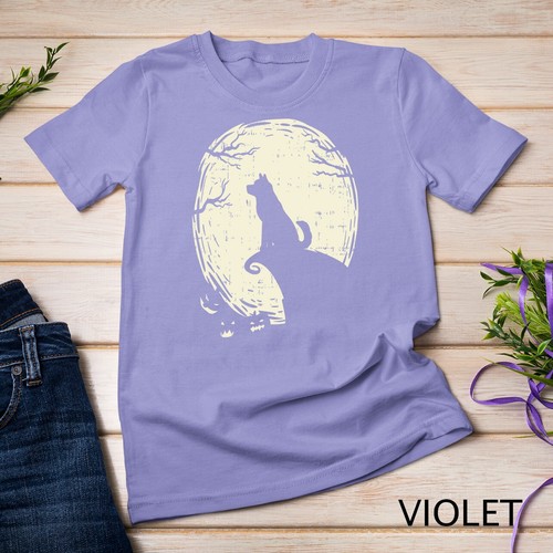 T-Shirt Shiba Inu Hund heulend Vollmond Vintage Halloween Haustier Geschenk Unisex - Bild 13 von 15