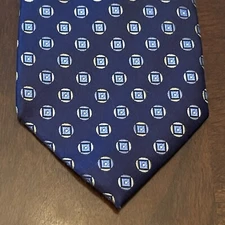 Geoffrey Beene Blue 69% Silk 31% Polyester Men’s Neck Tie Made In China