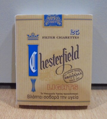 chesterfield lights cigarettes Cigarettes-Tobacco Coffin nails
