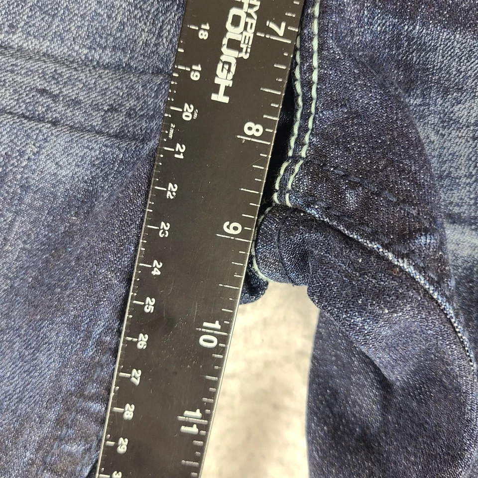 Pantalones de mezclilla MEK para mujer 30x34 azul Birmingham ajustados corte bota lavado oscuro Foto 4 de 4