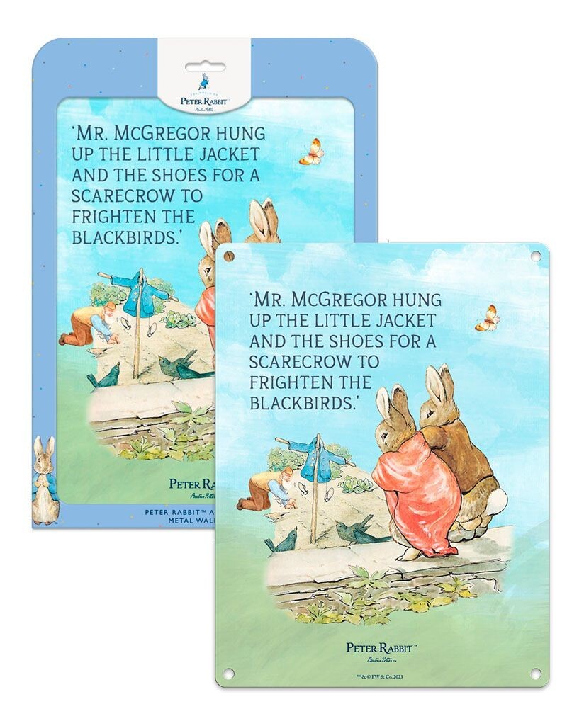 Peter Rabbit Jacket by Beatrix Potter Steel Sign 20cm x 15cm 6307 CLEARANCE