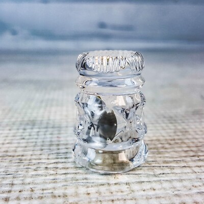 Vintage Waterford Crystal Thimble 1.25'' Ireland Seahorse Sticker Inside Gorgeous