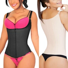 Fajas Reductoras Colombianas Body Shaper Vest Waist Trainer Tummy Control Top US
